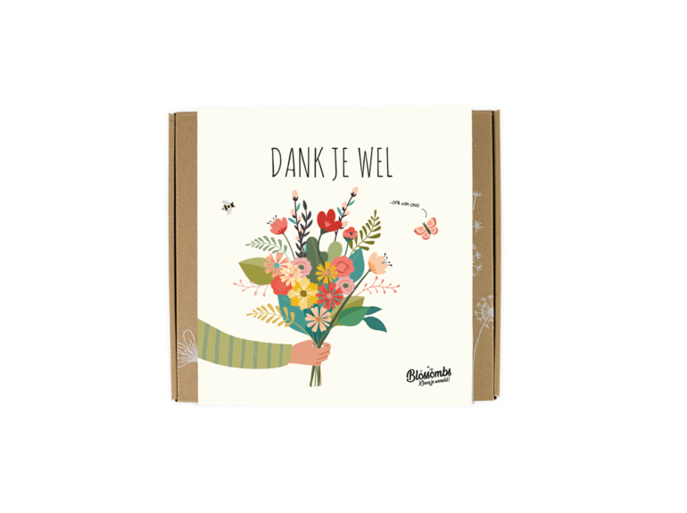 Blossombs Blossombs giftbox medium | 9 zaadbommetjes | Dank je wel