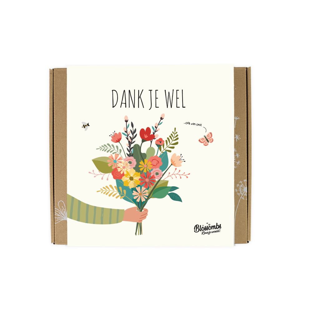 Blossombs Blossombs giftbox medium | 9 zaadbommetjes | Dank je wel