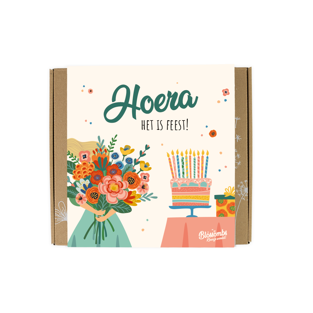 Blossombs Blossombs giftbox medium | 9 zaadbommetjes | Hoera het is feest!