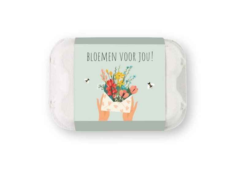 Blossombs Eierdoosje |  6 zaadbommetjes | Bloemen voor jou Blossombs Blossombs Eierdoosje |  6 zaadbommetjes | Bloemen voor jou
