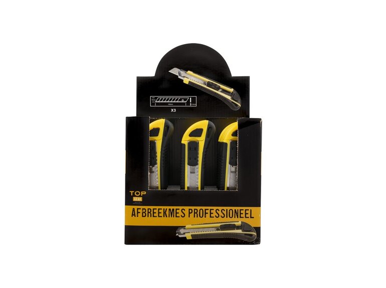 TOPGEAR | afbreekmes professioneel | incl. 3 mesjes TOPGEAR | afbreekmes professioneel | incl. 3 mesjes