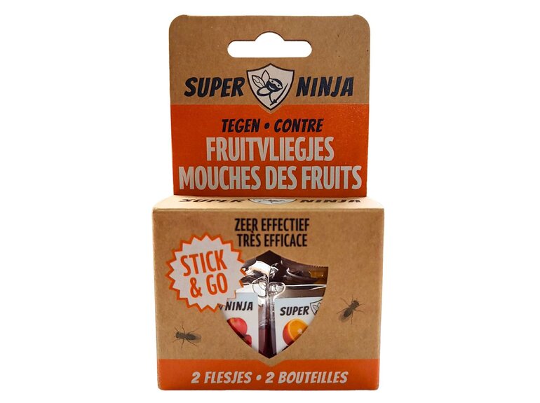 Super Ninja Super Ninja Fruitvliegjesval 2-pack - Duurzaam & Effectief