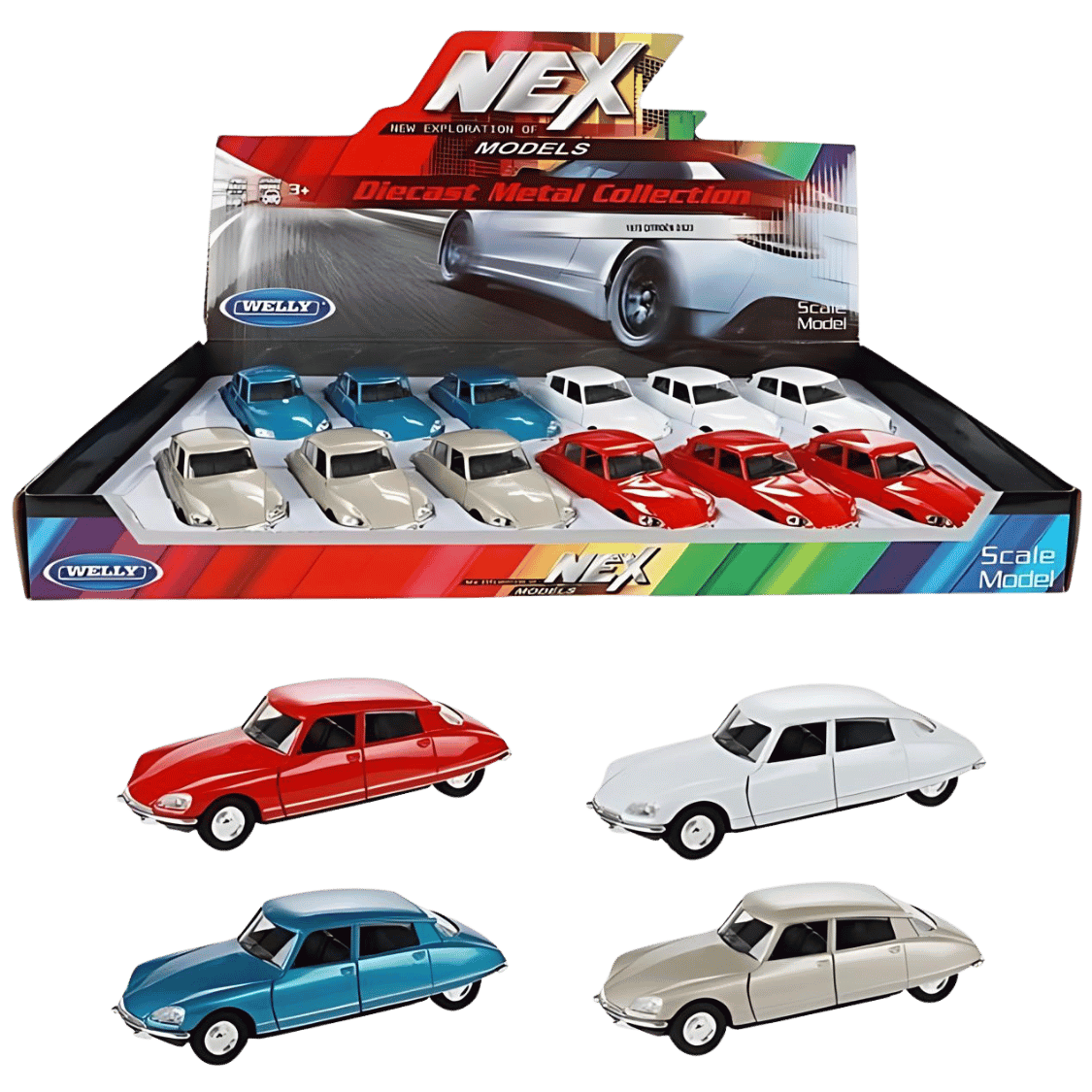 Welly WELLY Modelauto | Citroën DS 23 1973 | 11,5cm | 4 assorti