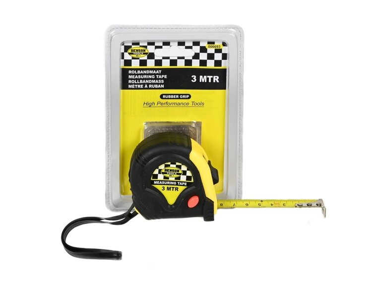 Rolbandmaat rubber 3 mtr x 16 mm Rolbandmaat rubber 3 mtr x 16 mm