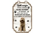 Creatief Art Tekstbord hout hond 20x12cm | Australische Labradoodle