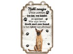Creatief Art Tekstbord hout hond 20x12cm | Mechelse Herder