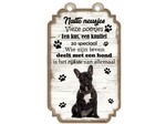 Tekstbord hout hond 20x12cm | Bulldog Zwart Creatief Art Tekstbord hout hond 20x12cm | Bulldog Zwart