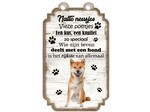 Tekstbord hout hond 20x12cm | Shiba Creatief Art Tekstbord hout hond 20x12cm | Shiba