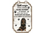 Tekstbord hout hond 20x12cm | Teckel Langharig Creatief Art Tekstbord hout hond 20x12cm | Teckel Langharig