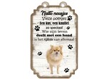 Creatief Art Tekstbord hout hond 20x12cm | Keeshond