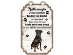 Creatief Art Tekstbord hout hond 20x12cm | Rottweiler