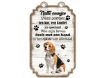 Tekstbord hout hond 20x12cm | Beagle Creatief Art Tekstbord hout hond 20x12cm | Beagle