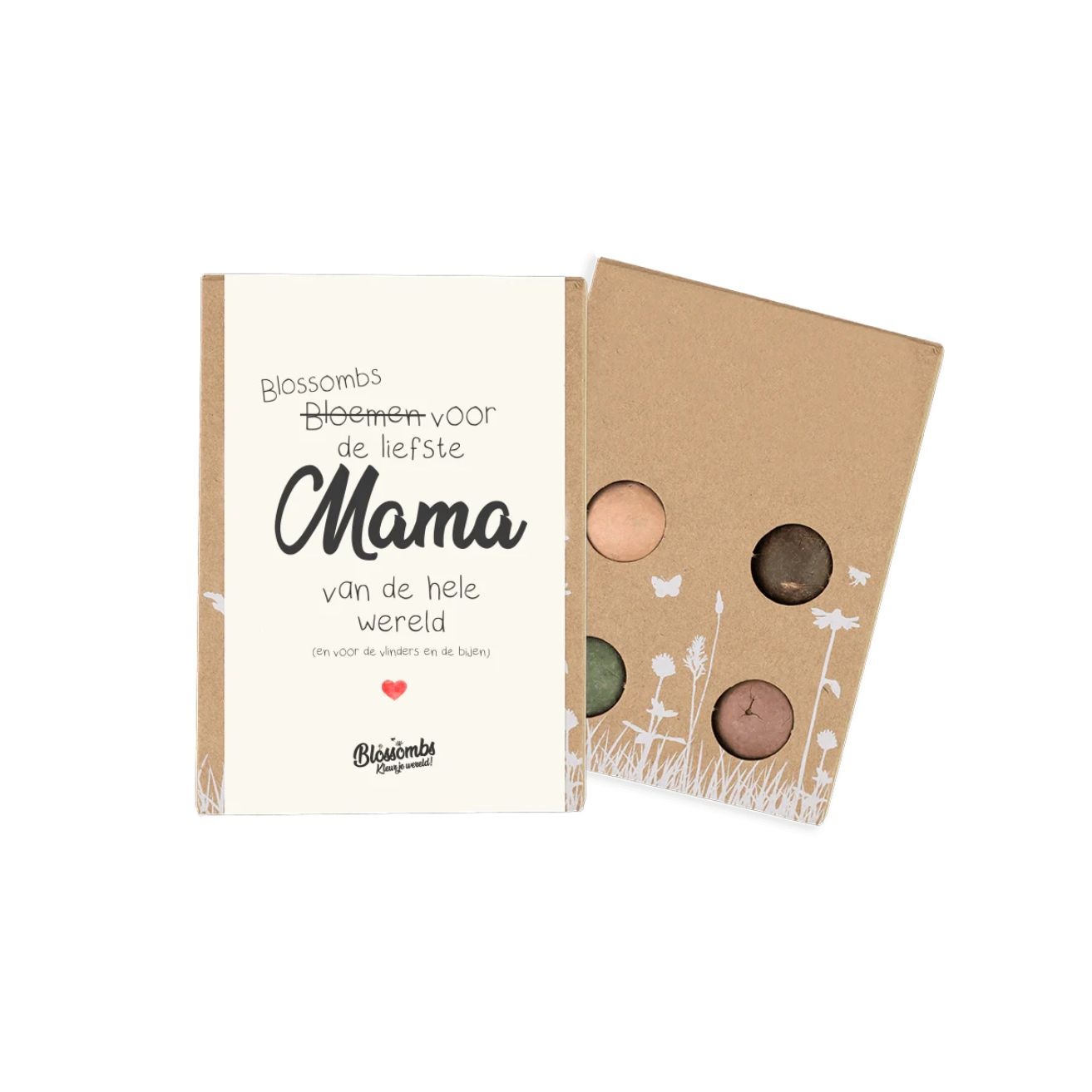 Blossombs Blossombs giftbox mini | 4 zaadbommetjes | mama-tekst