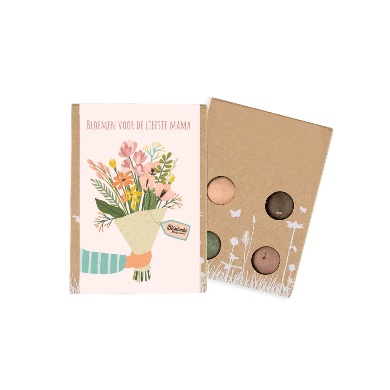 Blossombs Blossombs giftbox mini | 4 zaadbommetjes | mama-bloemen