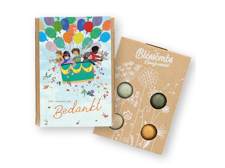 Blossombs giftbox mini | 4 zaadbommetjes | Luchtballon Blossombs Blossombs giftbox mini | 4 zaadbommetjes | Luchtballon