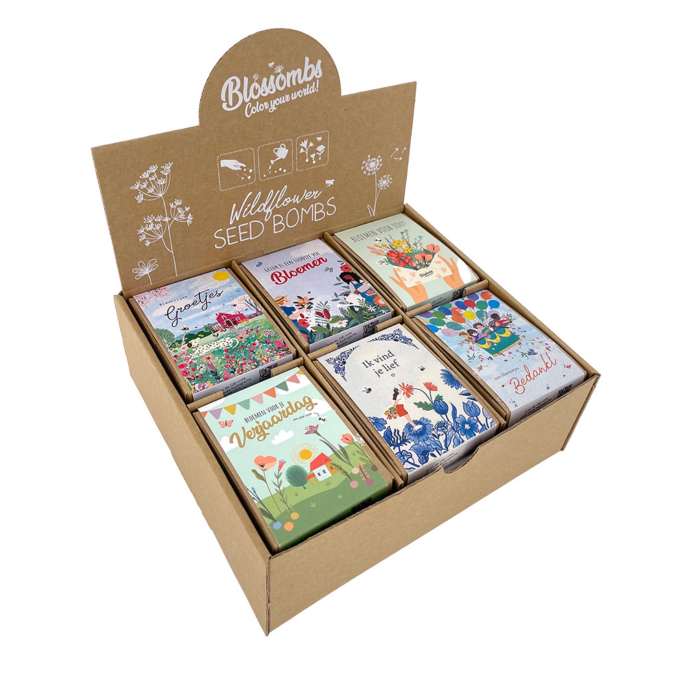 Blossombs Blossombs Toonbankdisplay gevuld | 24x Giftbox Mini | Lente