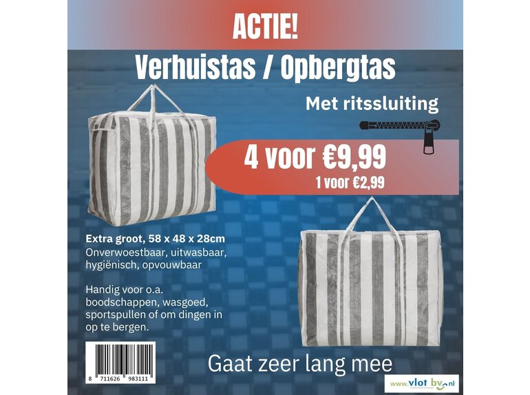 Run Away Opbergtas XL | 58x48x28cm | Grijs Run Away Run Away Opbergtas XL | 58x48x28cm | Grijs