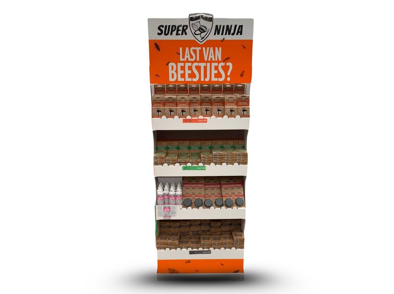 Super Ninja Vloerdisplay Leeg - Artikelen N.T.B. Super Ninja Super Ninja Vloerdisplay Leeg - Artikelen N.T.B.