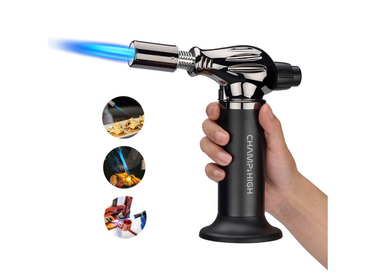 Champ High Tataki Creme Brulee stormaansteker | 2 vlammen | 1300 ℃ | Navulbaar Champ High Tataki Creme Brulee stormaansteker | 2 vlammen | 1300 ℃ | Navulbaar