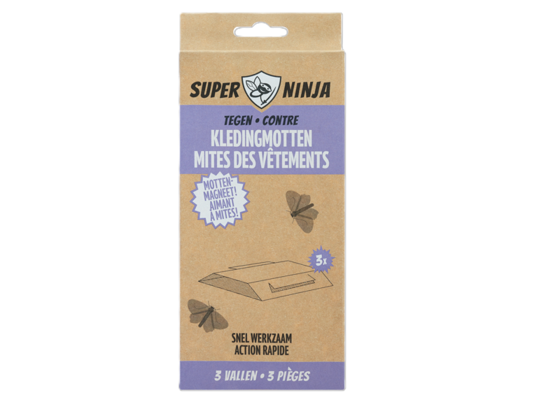 Super Ninja Super Ninja Kledingmottenval 3-pack - Geurloos & Gifvrij