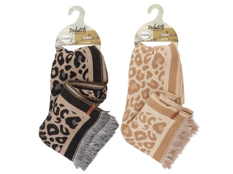 Sodutch Damessjaal Leopard - Assorti Sodutch Sodutch Damessjaal Leopard - Assorti