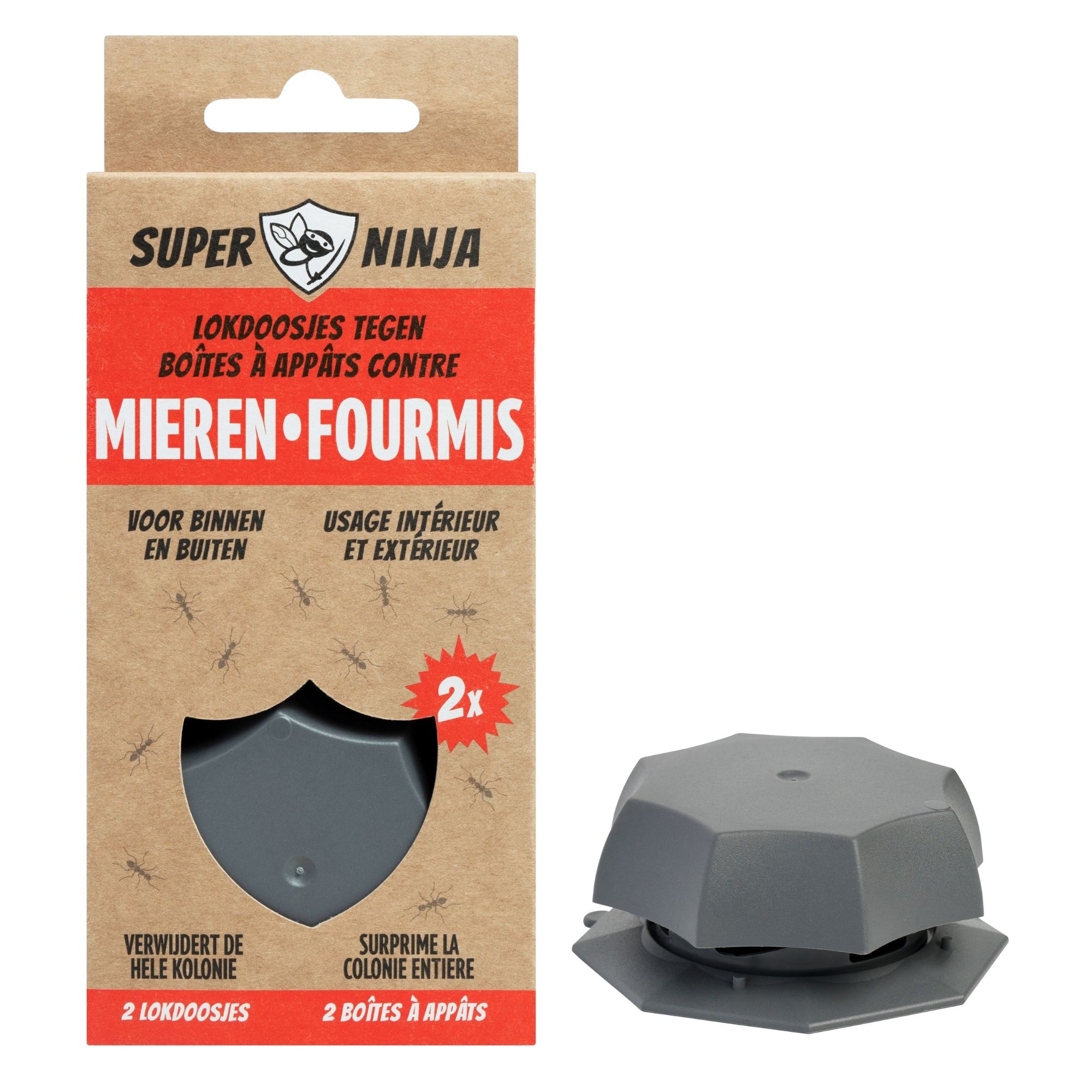 Super Ninja Super Ninja Mierenlokdoos 2-pack - Ecologisch - voor Binnen & Buiten