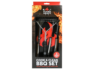 Flamecraft BBQ Set  cook & clean - 3-delig
