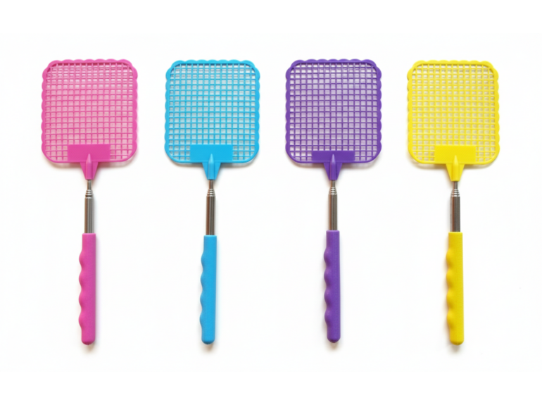 Foetsie Foetsie Vliegenmepper Uitschuifbaar - 24st in Display - Telescopische Steel