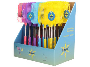 Foetsie Vliegenmepper Uitschuifbaar - 24st in Display - Telescopische Steel