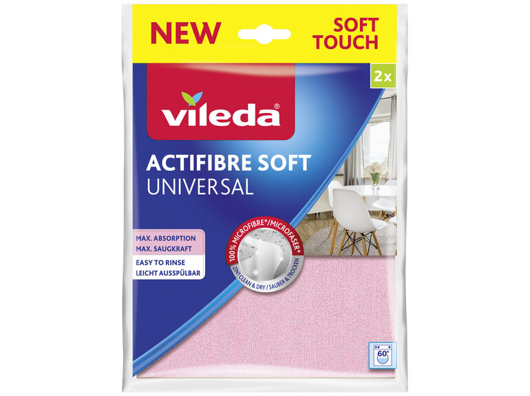 Vileda Vileda microvezeldoek Actifibre Soft Universal 2 stuks