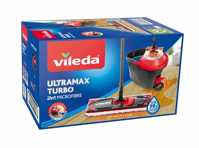 Vileda Vileda UltraMat Turbo Vloerwisser Set - Met Voetpedaal