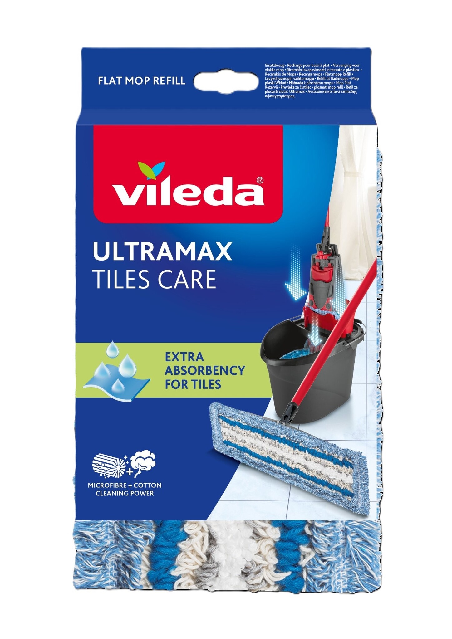 Vileda Vileda UltraMax Micro & Cotton Navulling - Voor Tegels/Stenen Vloeren