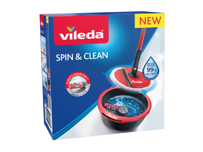 Vileda Vileda Spin & Clean Mop Set - Met Roterende Reinigingsrol