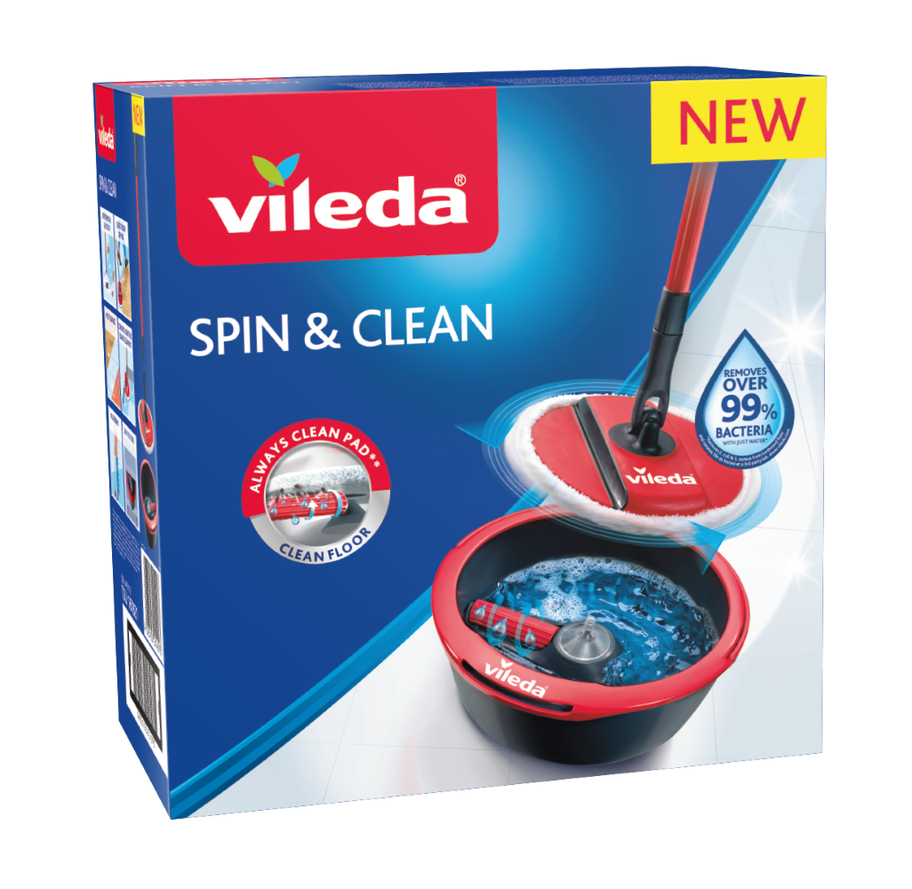 Vileda Vileda Spin & Clean Mop Set - Met Roterende Reinigingsrol