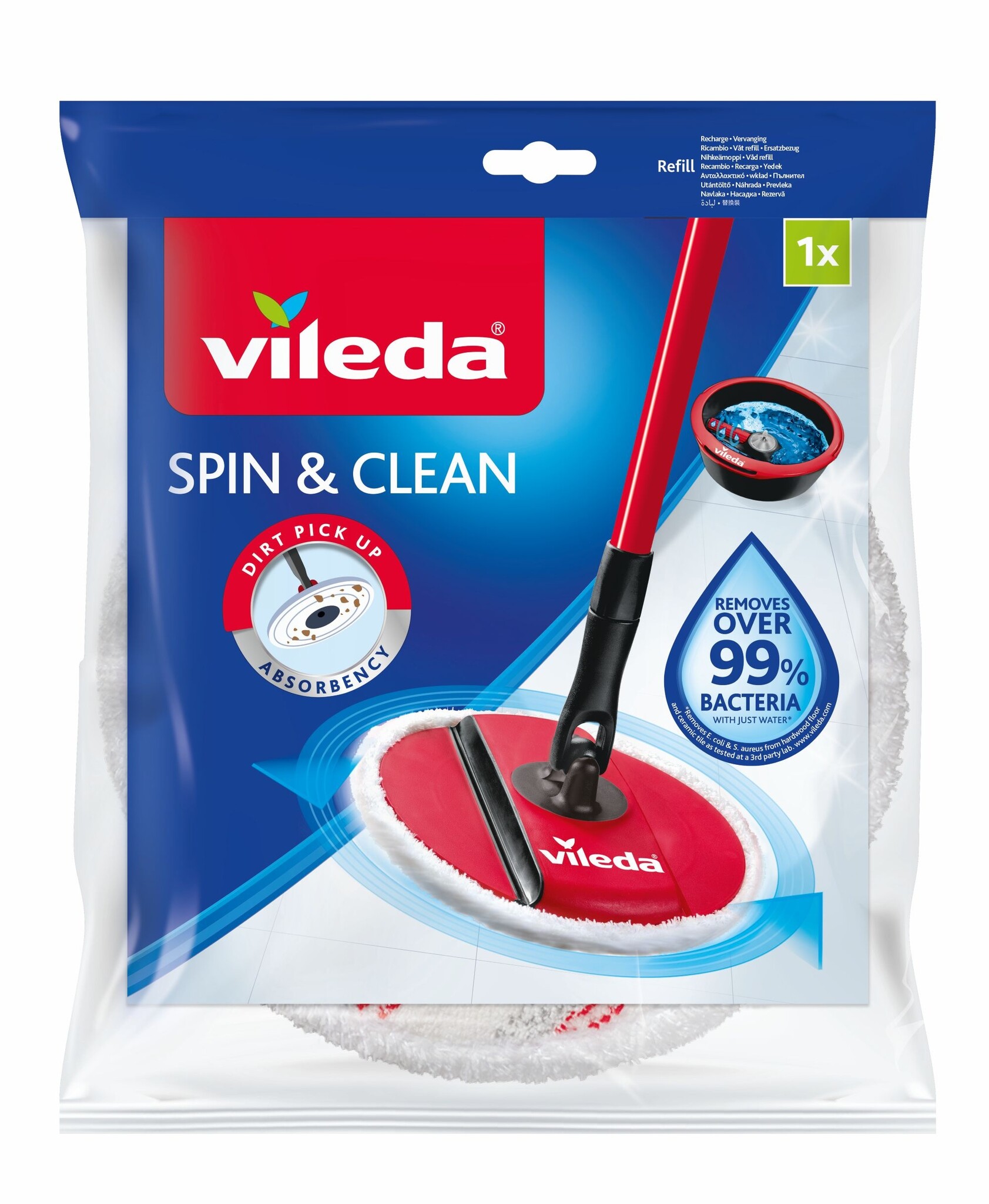 Vileda Vileda Spin & Clean Mop Navulling - Roterend