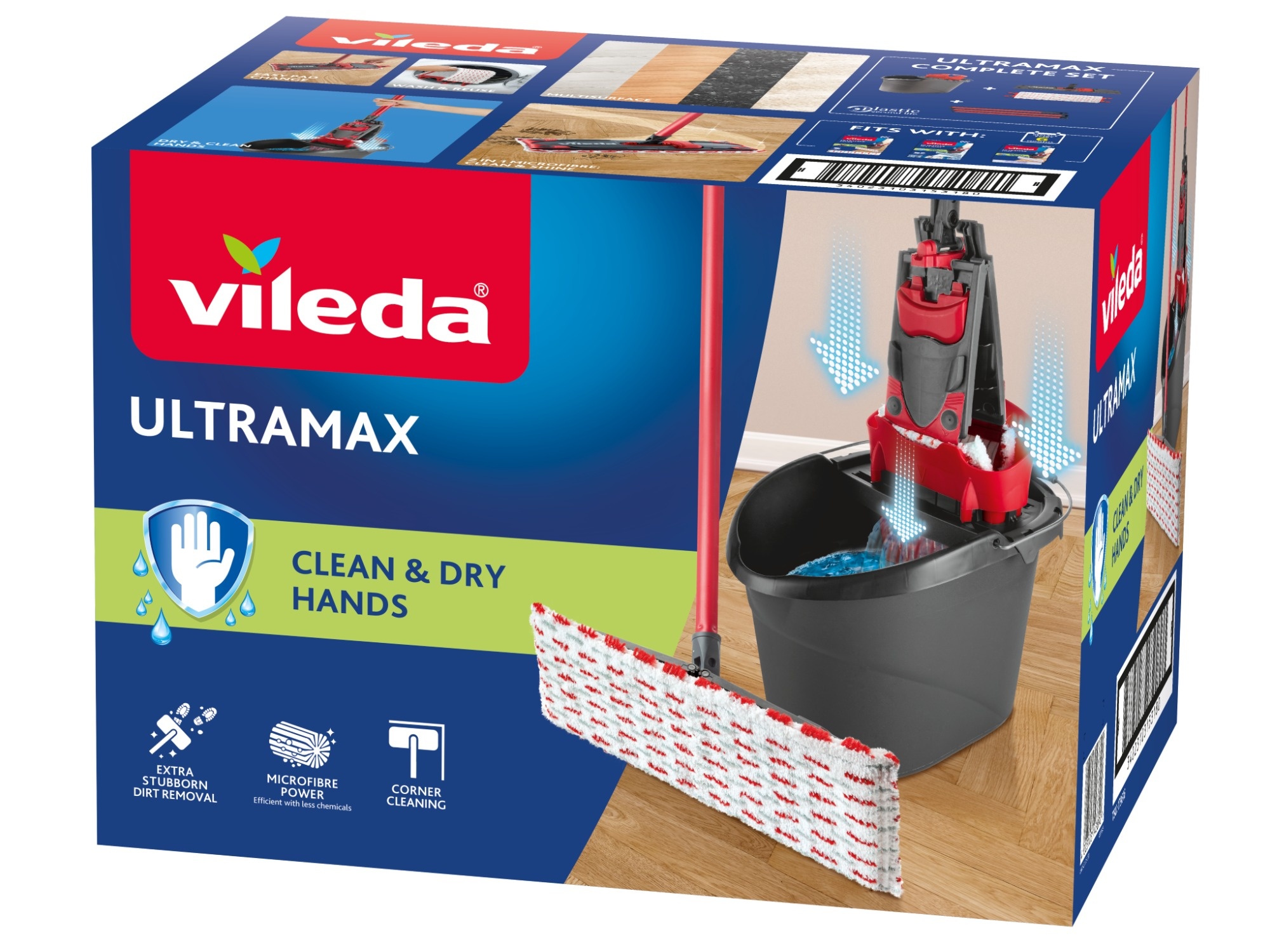Vileda Vileda UltraMax Microfibre Vloerwisser Set - Compleet