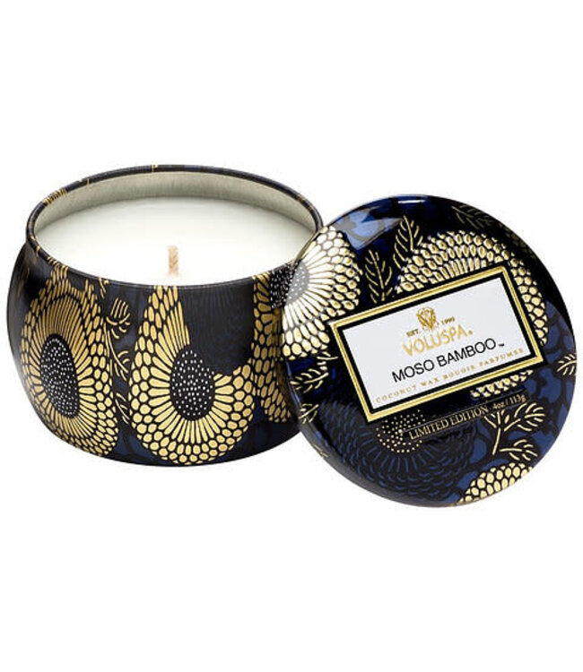 Moso Bamboo Mini Decorative Tin Candle