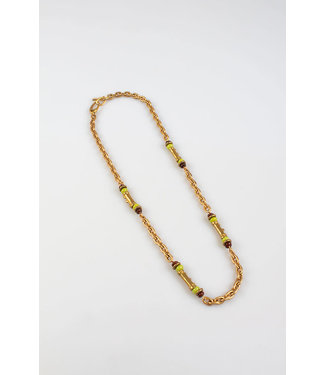alexa chain necklace medium olive