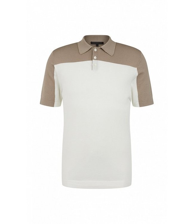 Drykorn Triton knitted polo 1930 sand