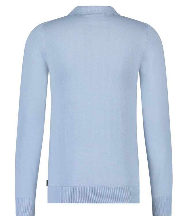 Saint steve Berend longsleeve Polo sky blue