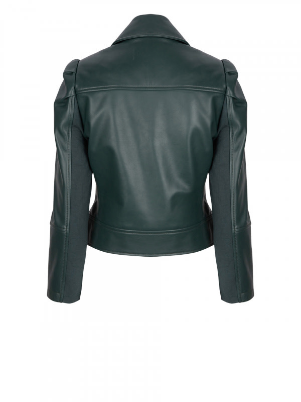 Jae Leather Jacket oil green-3