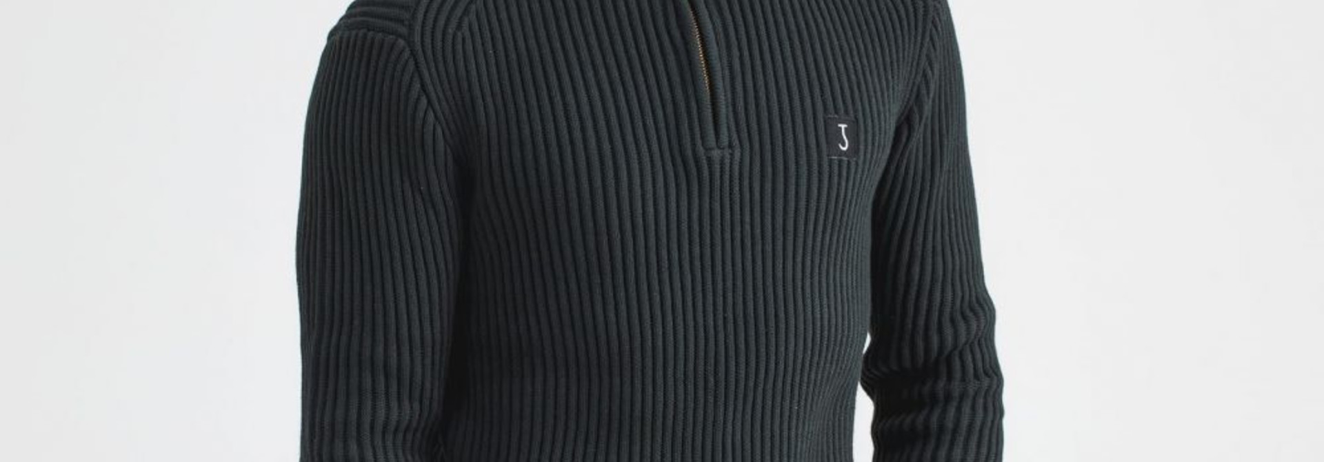 Thin half zip Conda green