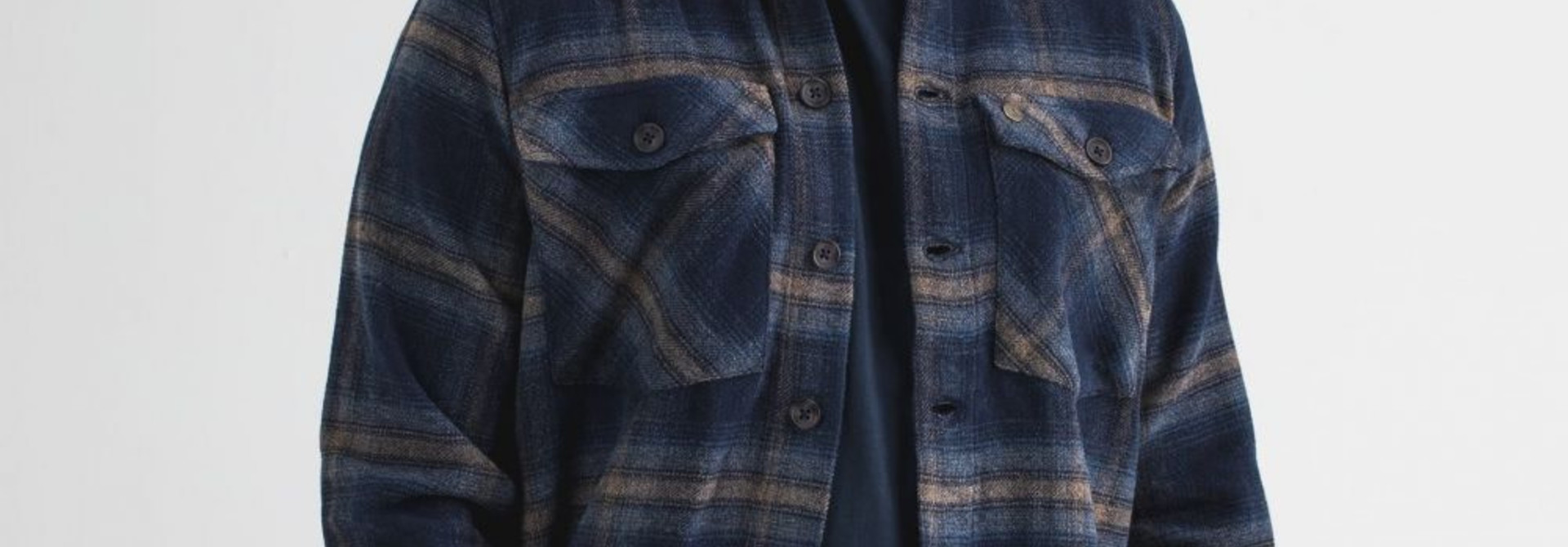 Saturn check overshirtalaska blue