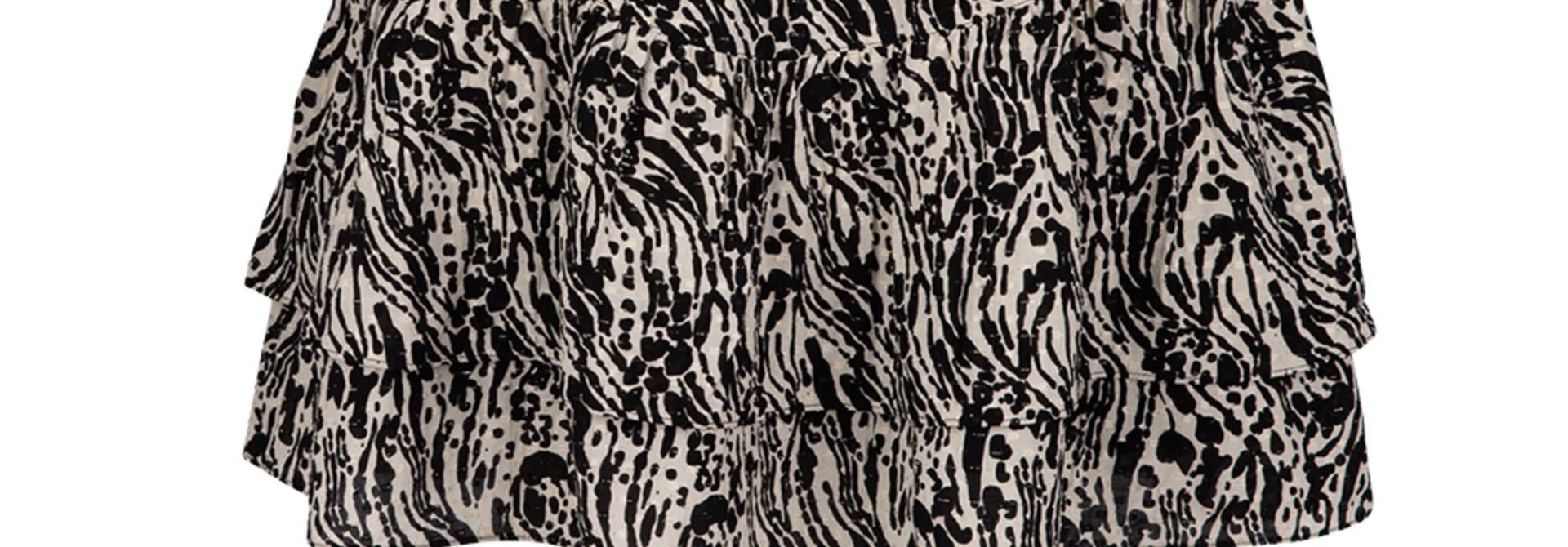 Wonderous print skirt raven