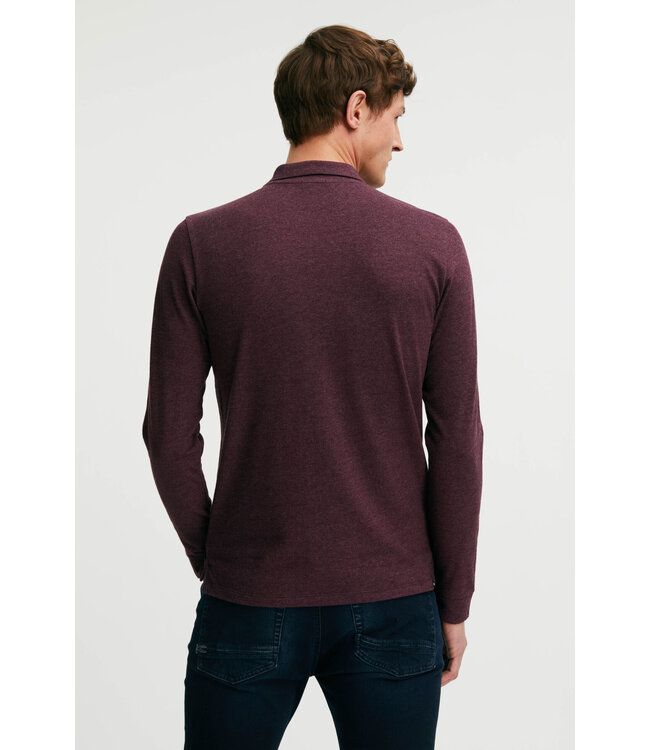 Denham Gary LS polo winetasting plum