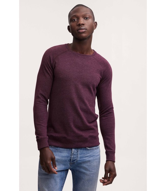 Denham Sweater Raglan crew winetastingplum