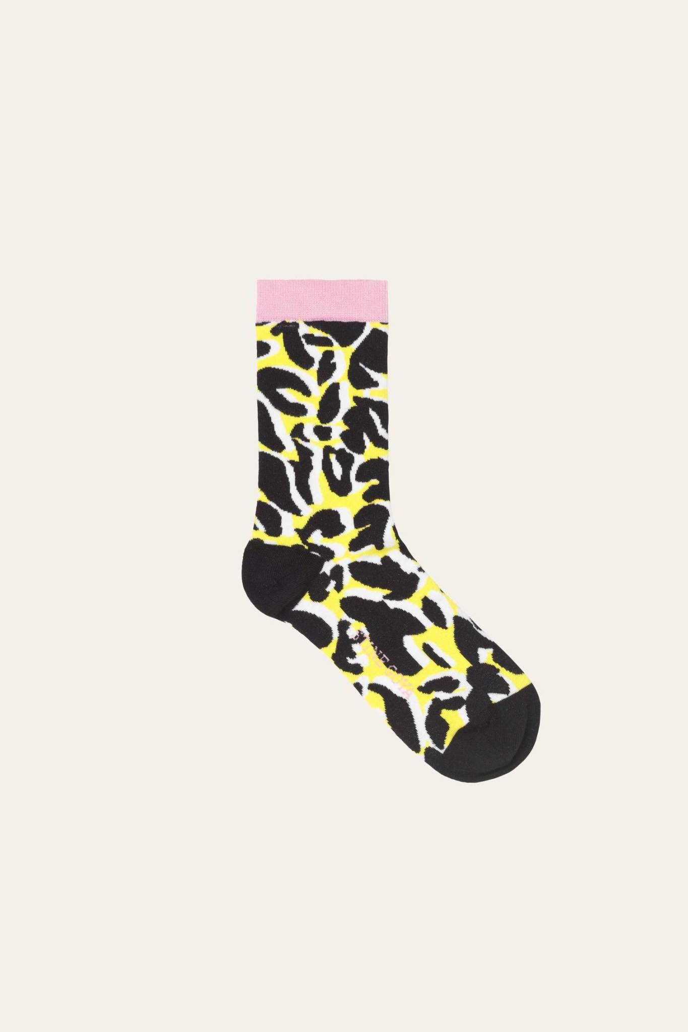 Caty socks abstract yellow-1