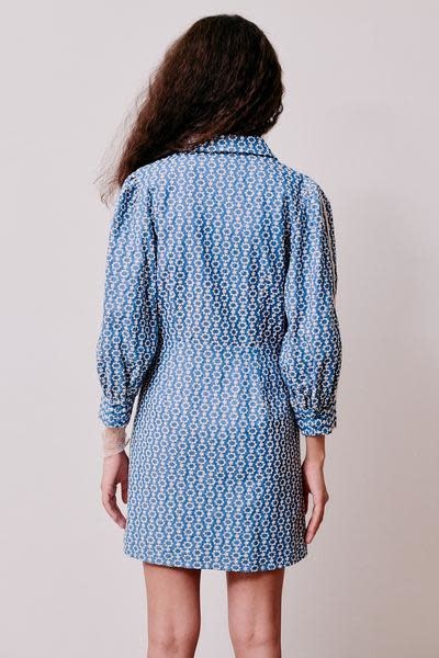 Madeleine Denim Blue short dress-4