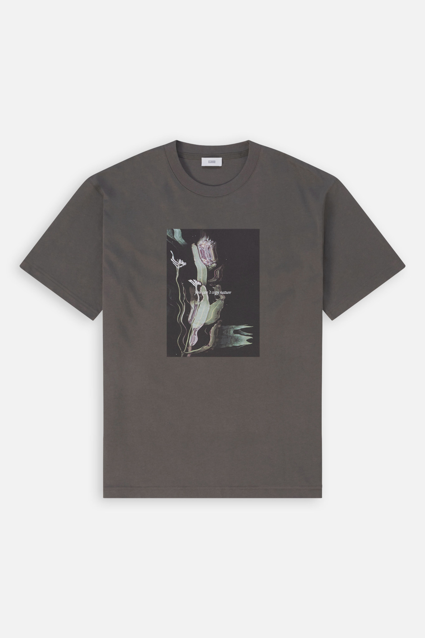 Printed t shirt dark nickel-1