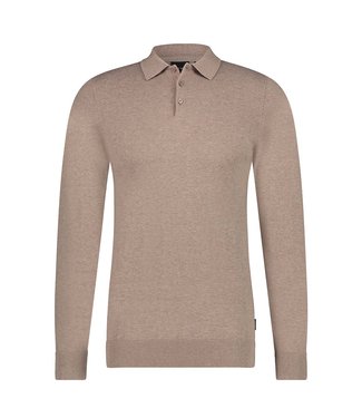 Saint steve Berend longsleeve Polo taupe melange